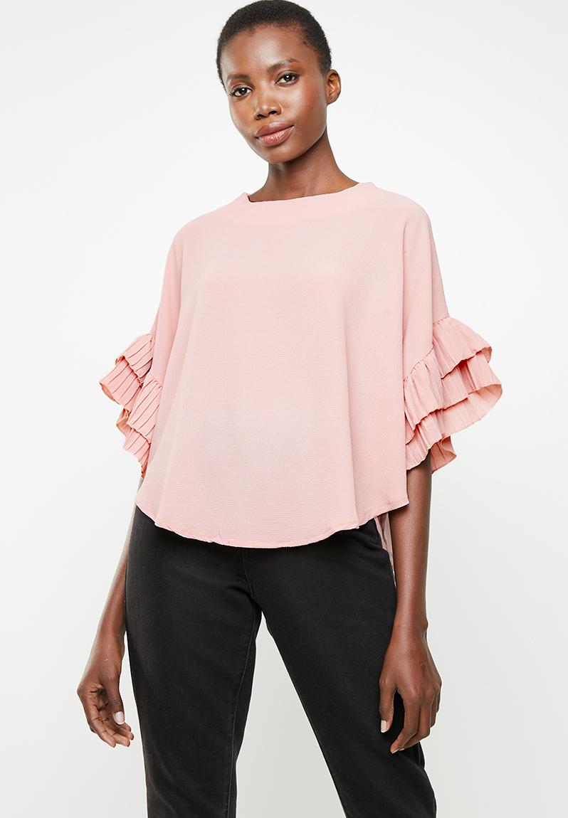 Flutter Sleeve Blouse Pink Revenge Blouses 