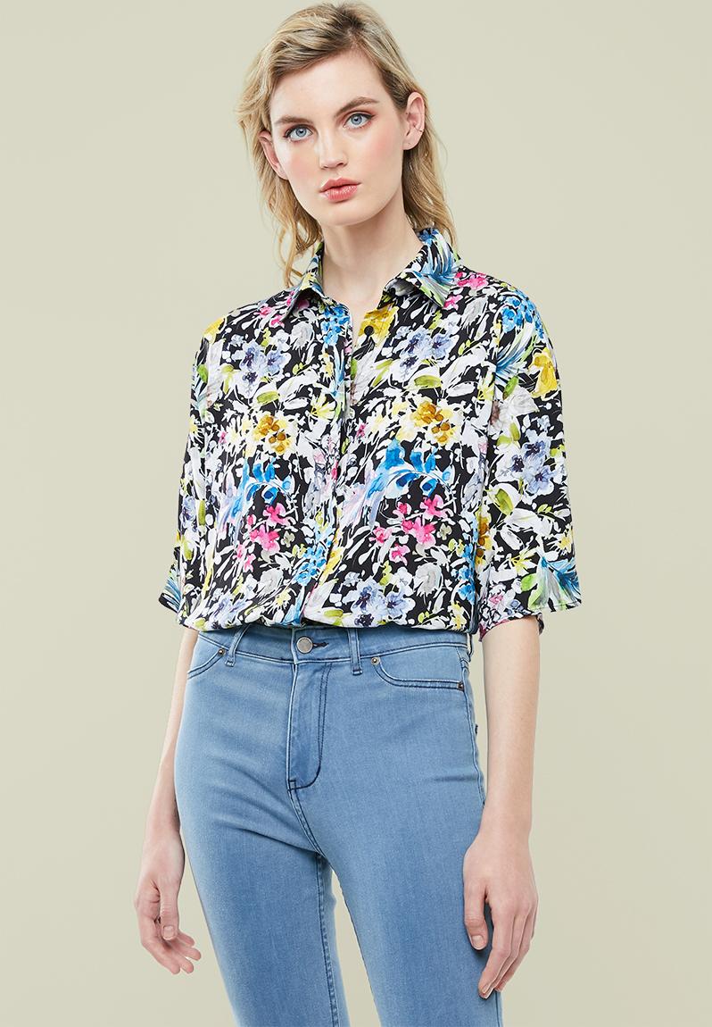 Batwing sleeve shirt - watercolour floral Superbalist Shirts ...
