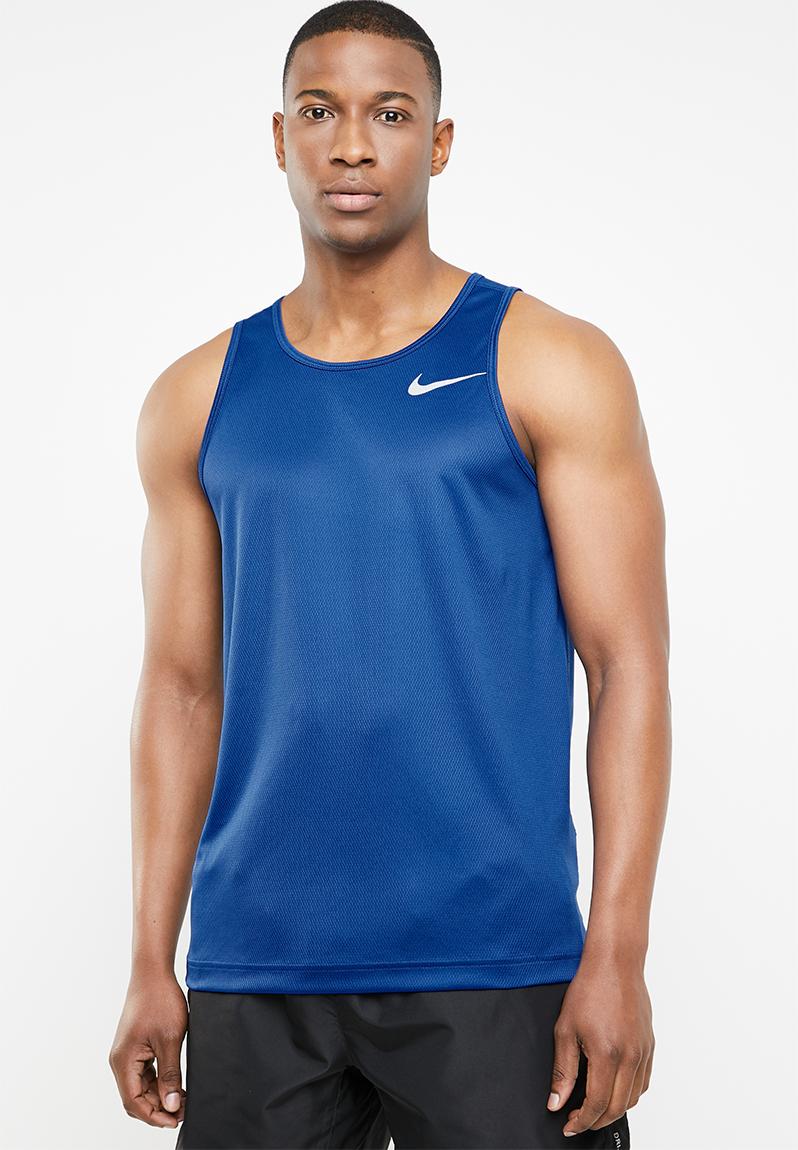 Nike brthe run tank - indigo force/reflective silver Nike T-Shirts ...