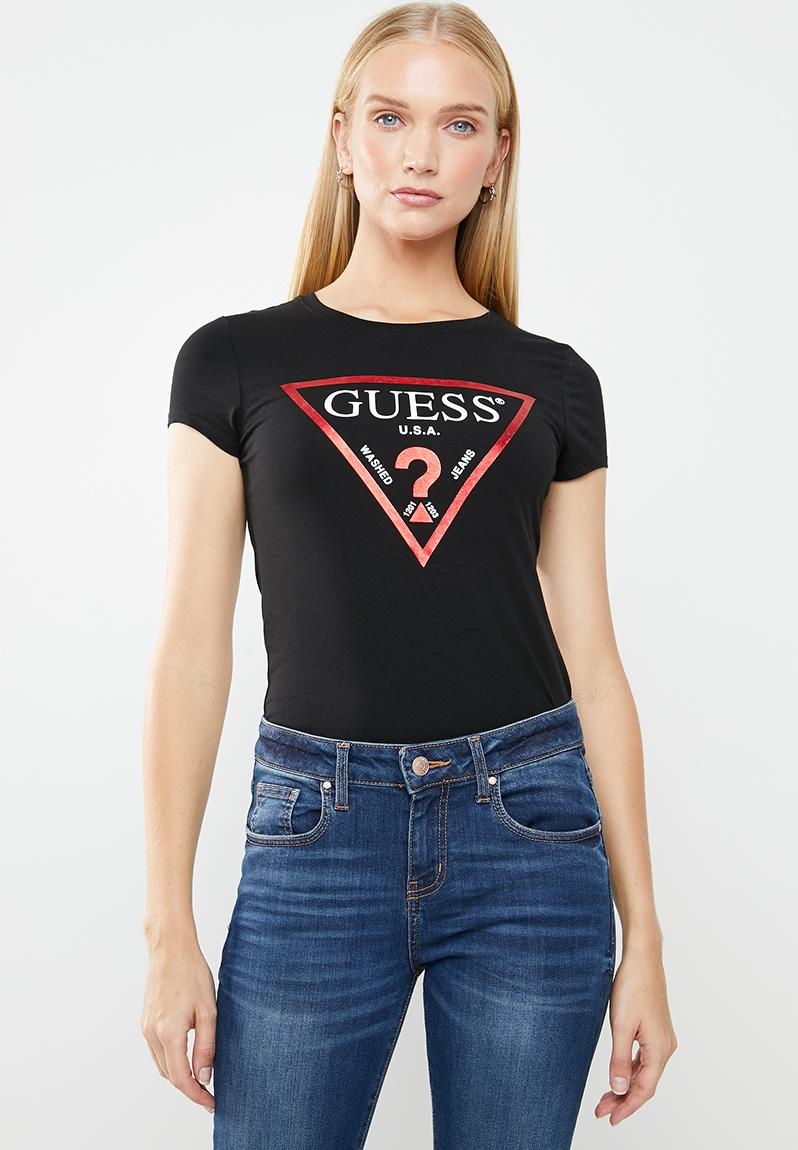 Short sleeve core triangle tee - black GUESS T-Shirts, Vests & Camis ...