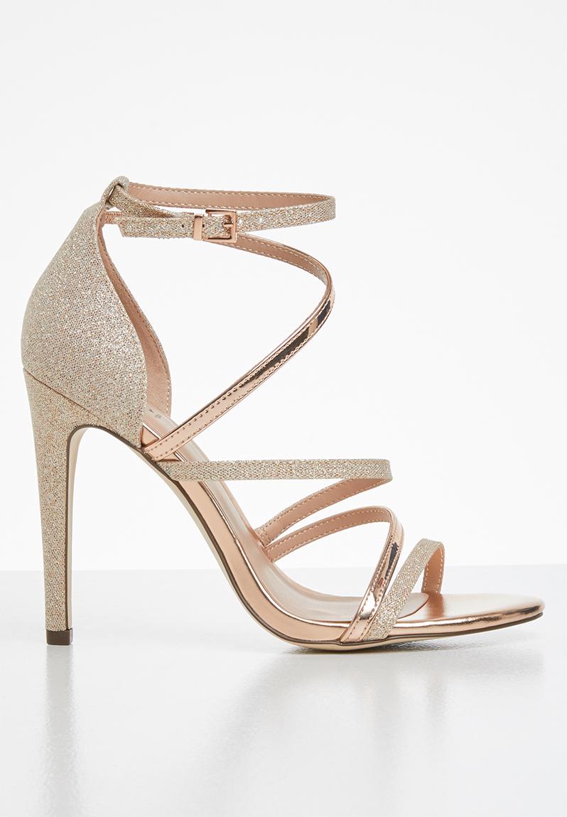 Nagi glitter ankle strappy stiletto heel - rose gold Call It Spring ...