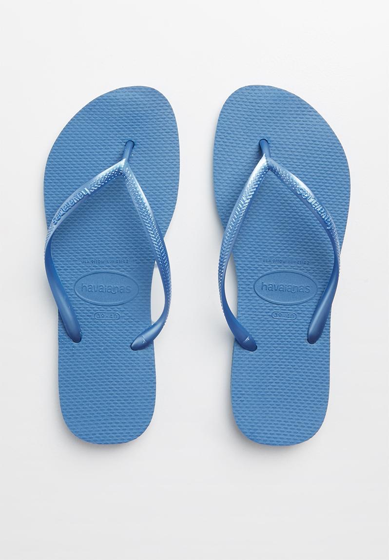 Slim Steel Blue Havaianas Sandals And Flip Flops