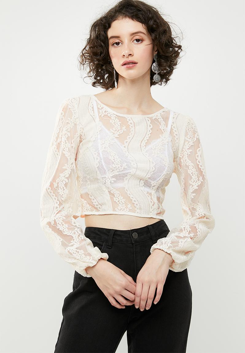 Lace pullover - cream Forever21 Blouses | Superbalist.com