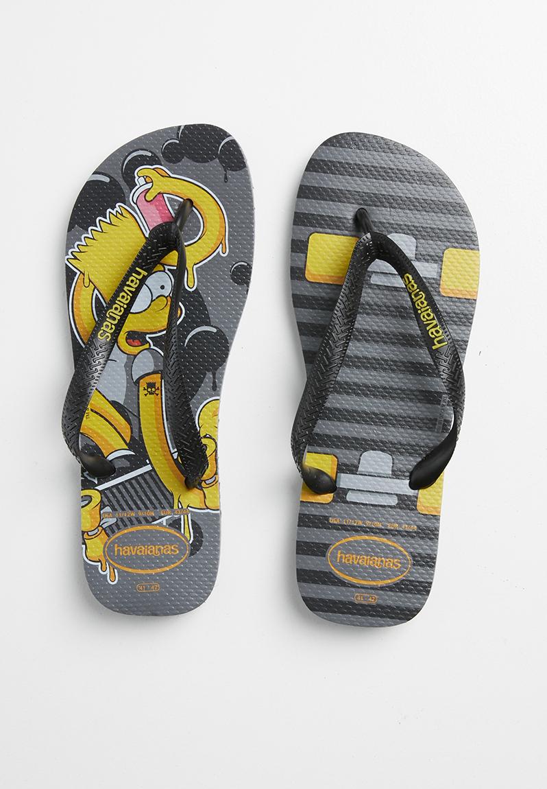 Simpsons flip flop - steel grey Havaianas Sandals & Flip Flops ...