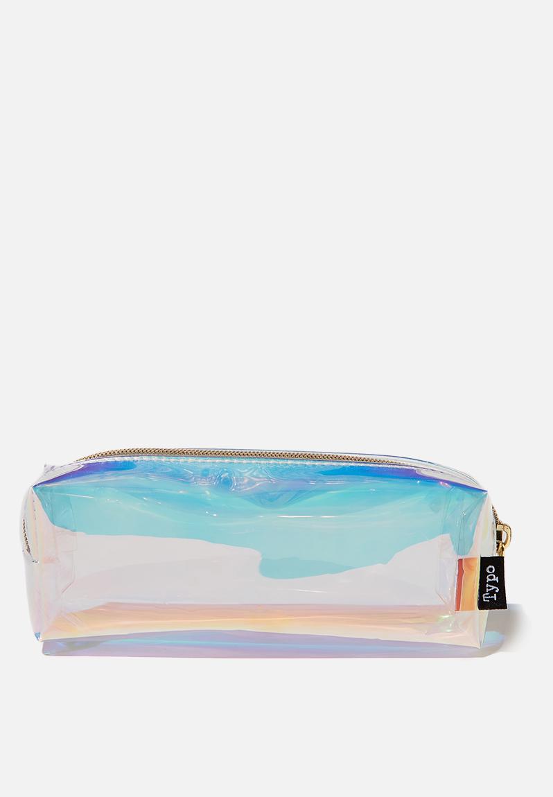 Clear bailey pencil case - holographic Typo Stationery | Superbalist.com