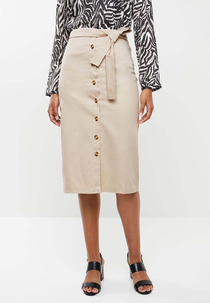 Midi Skirt in Stone