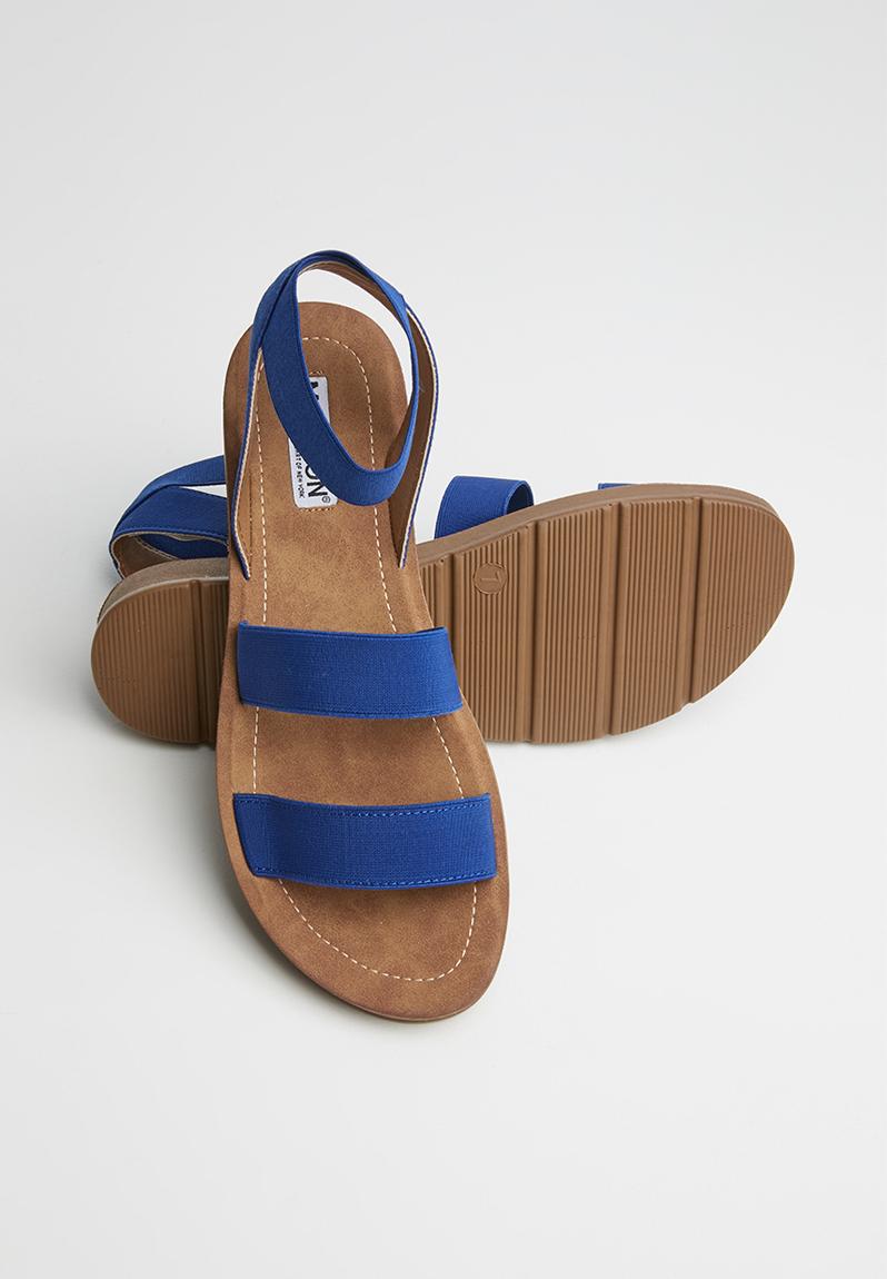 elastic ankle strap flat sandals