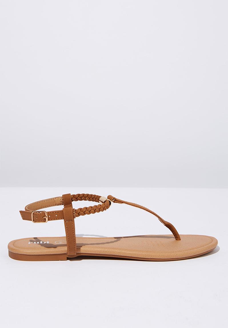 Everyday braided toe post sandal - camel pu Cotton On Sandals & Flip ...