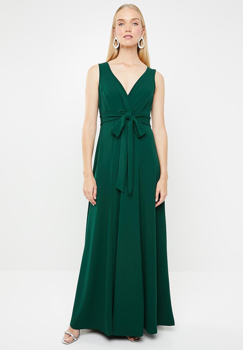 Leticia knot detail maxi dress - green AMANDA LAIRD CHERRY Occasion ...