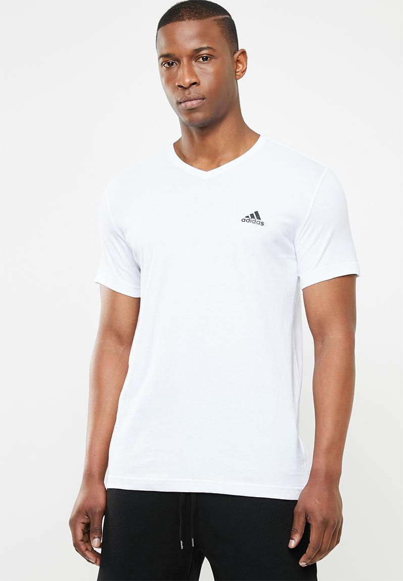 Adi performance v-neck tee - white adidas Performance T-Shirts ...
