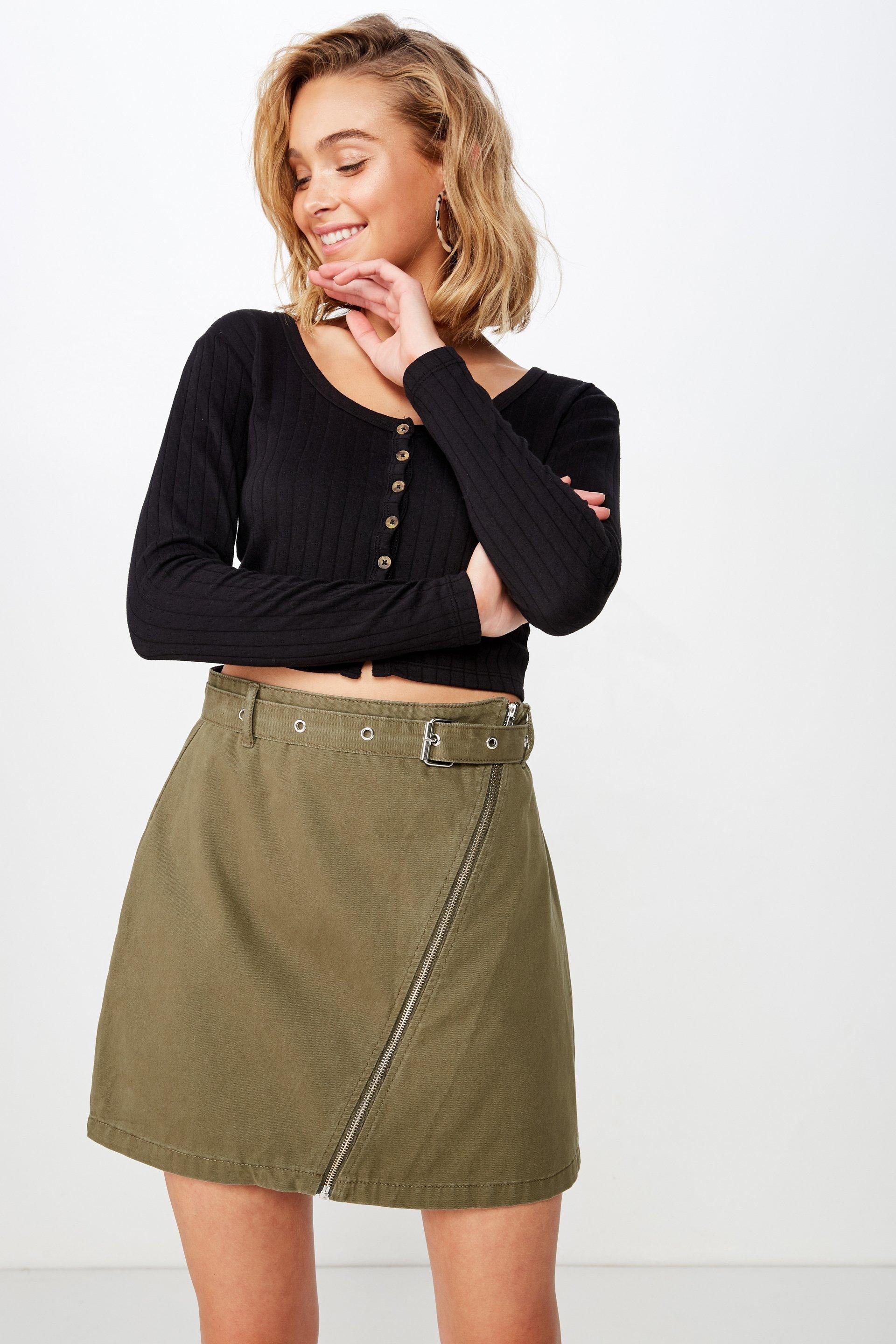 Woven tyler utility skirt - olive night Cotton On Skirts | Superbalist.com