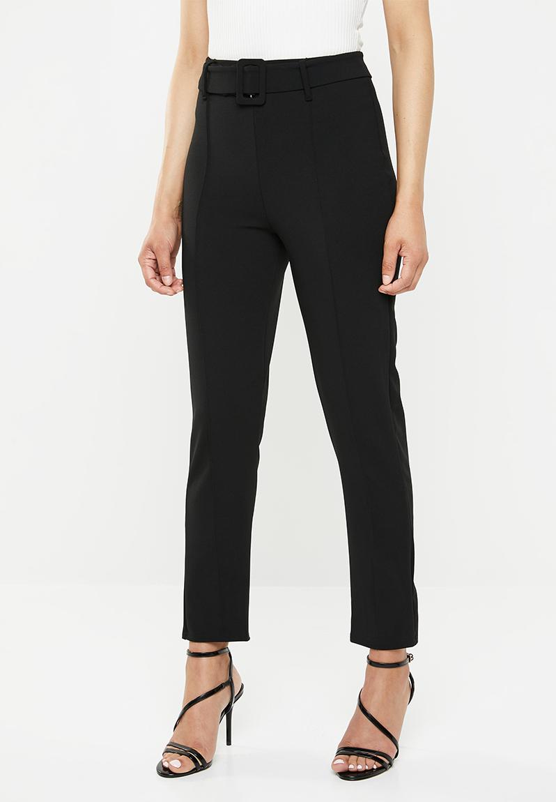 Co-ord belted trousers - black Missguided Trousers | Superbalist.com