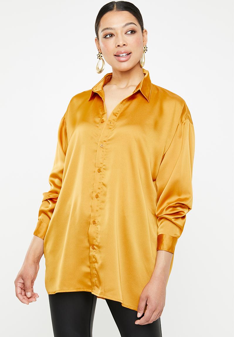 Basic satin shirt - yellow Missguided Shirts | Superbalist.com