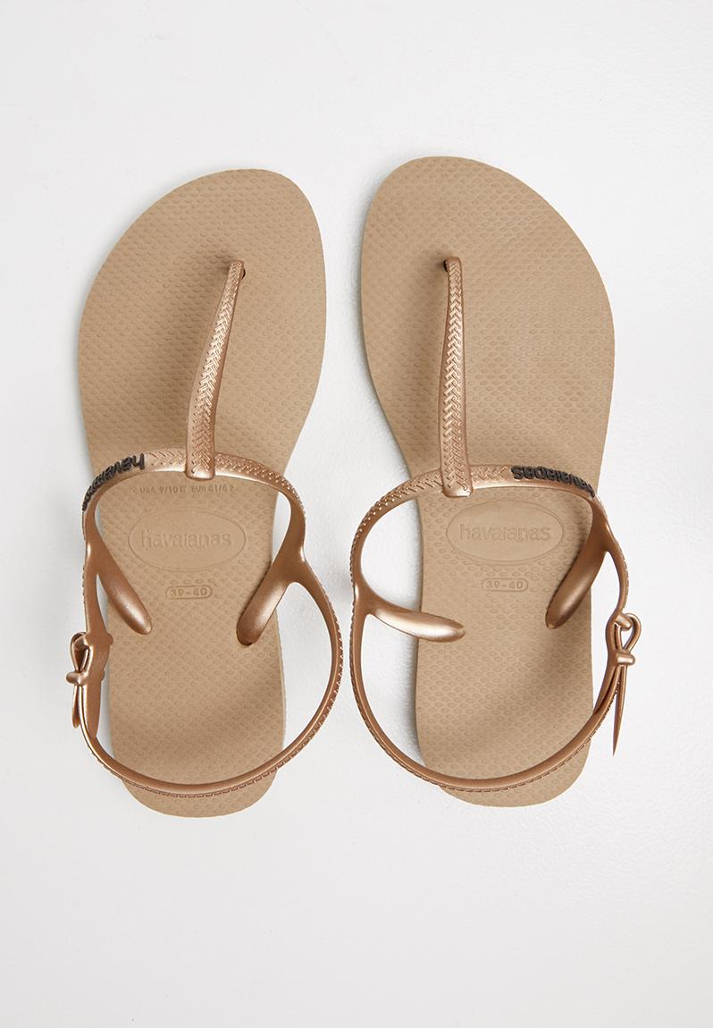 havaianas freedom rose gold