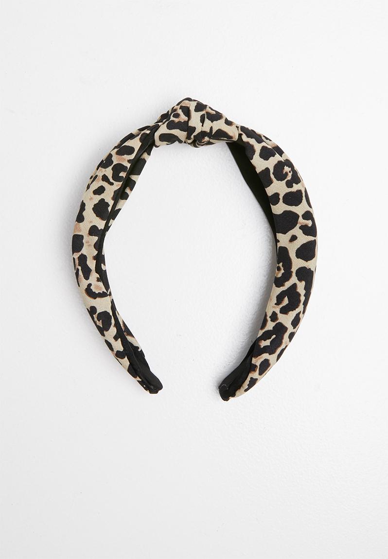 Leopard print headband black/cream Superbalist Fashion Accessories