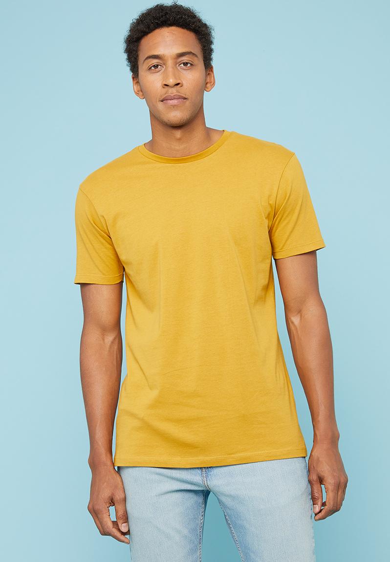 Plain crew neck short sleeve tee - mustard Superbalist T-Shirts & Vests