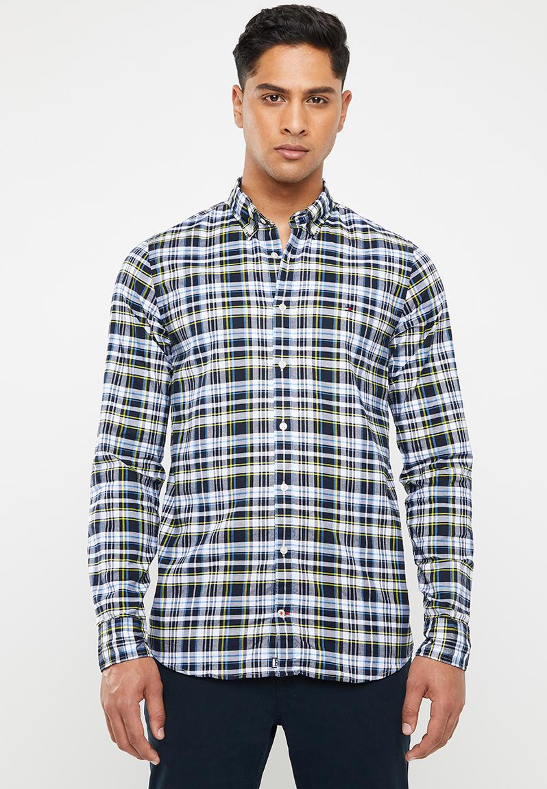 Plaid check slim fit shirt - multi Tommy Hilfiger Formal Shirts ...