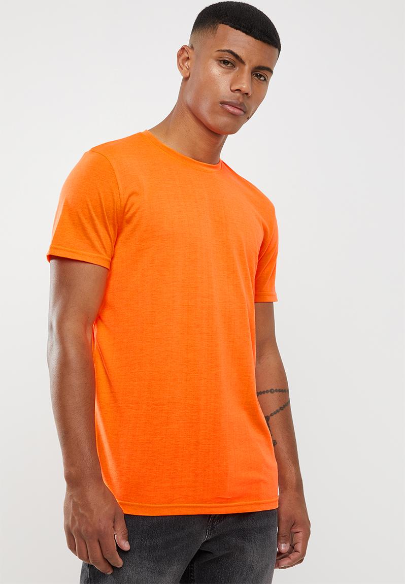 Neon plain short sleeve tee - orange Brave Soul T-Shirts & Vests ...