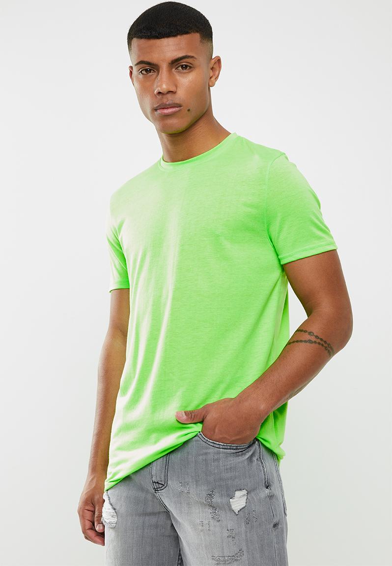 Neon plain short sleeve tee - green Brave Soul T-Shirts & Vests ...