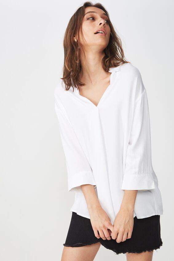 white popover shirt womens