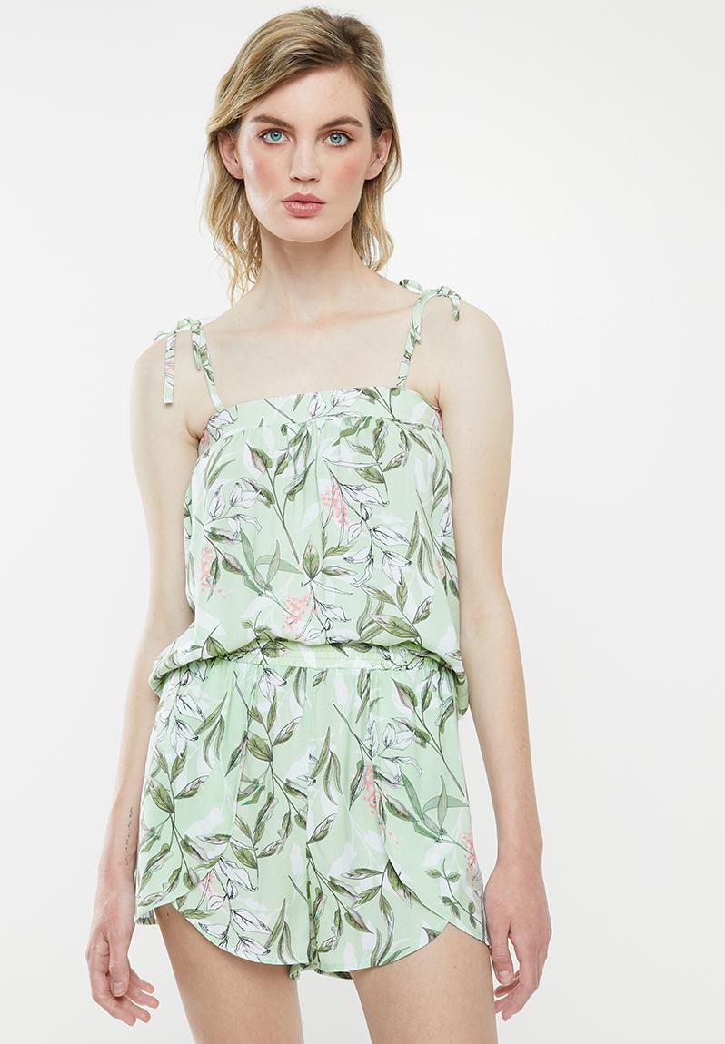 Sleep cami and shorts set - sage based floral Superbalist Sleepwear ...