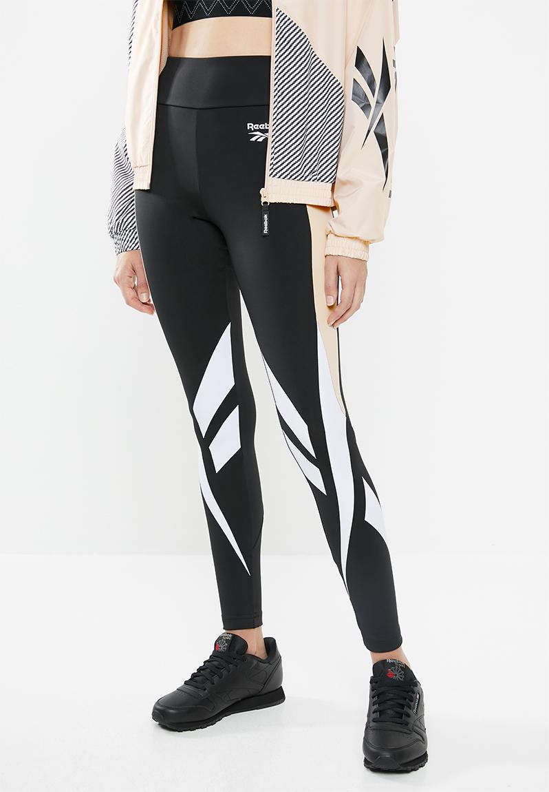 metallic high rise legging reebok