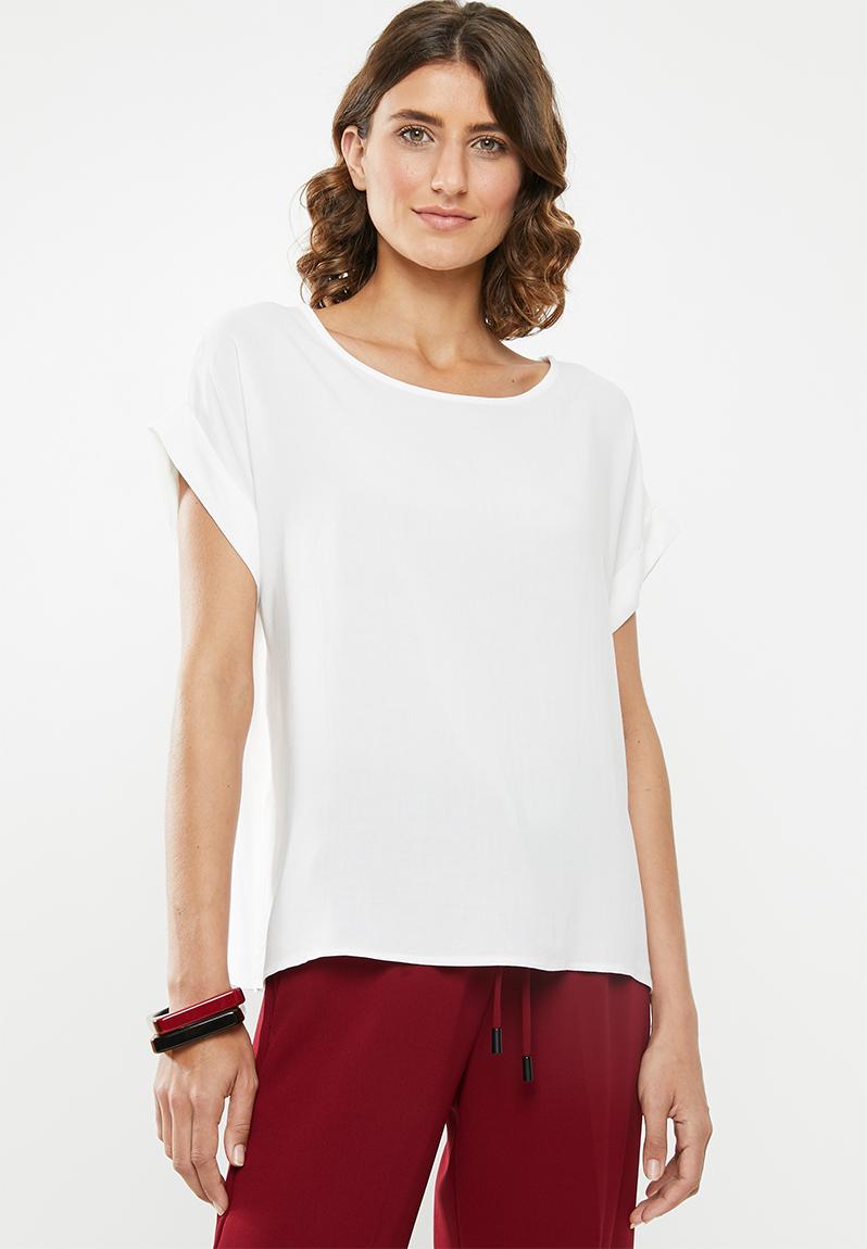 Crew neck shell - white
