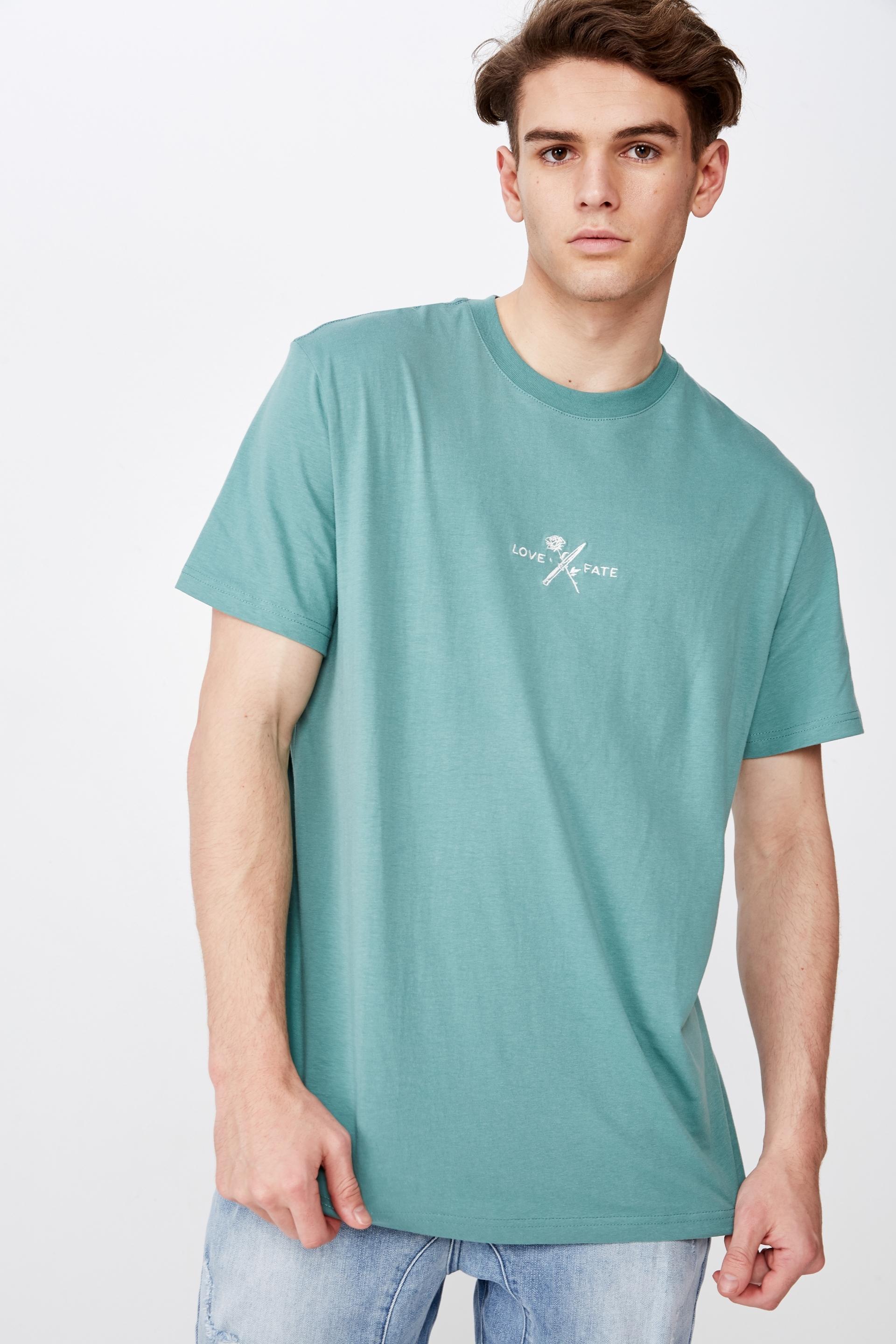 Regular fit graphic tee - sagebrush green/love fate Factorie T-Shirts ...