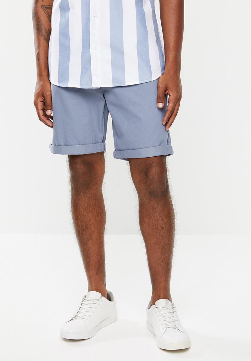 blue chino shorts