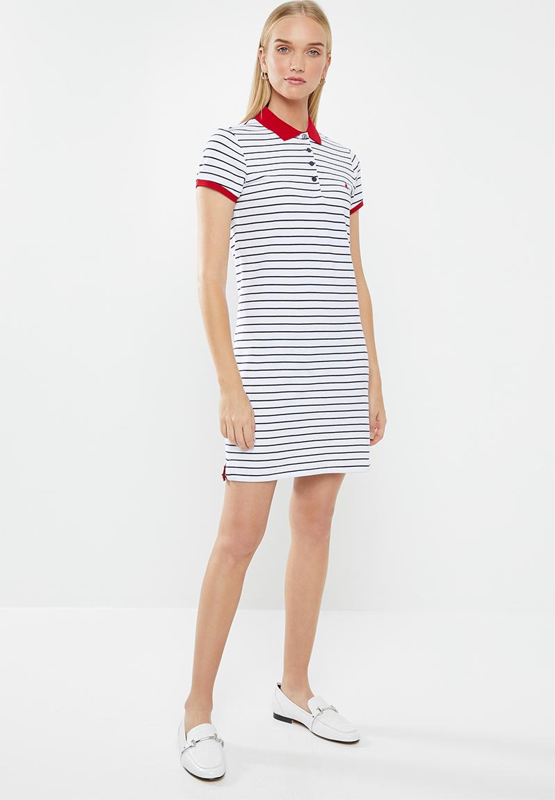 Leah stripe golfer dress - white POLO Casual | Superbalist.com