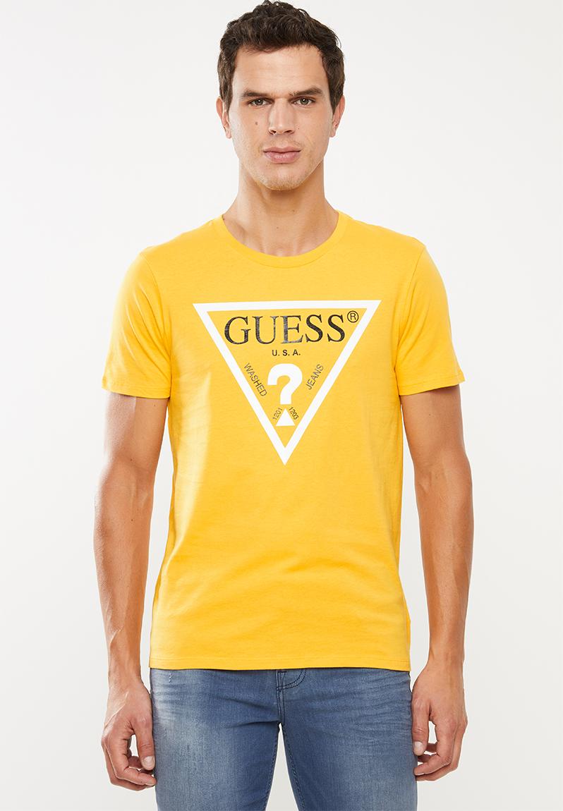 Triangle short sleeve tee - infrared yellow GUESS T-Shirts & Vests ...