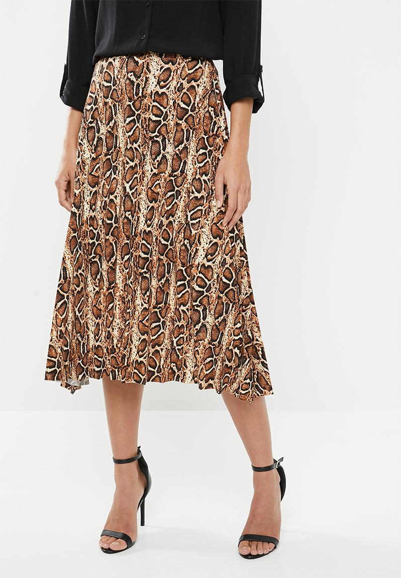 Pleated midi skirt - Python print edit Skirts | Superbalist.com