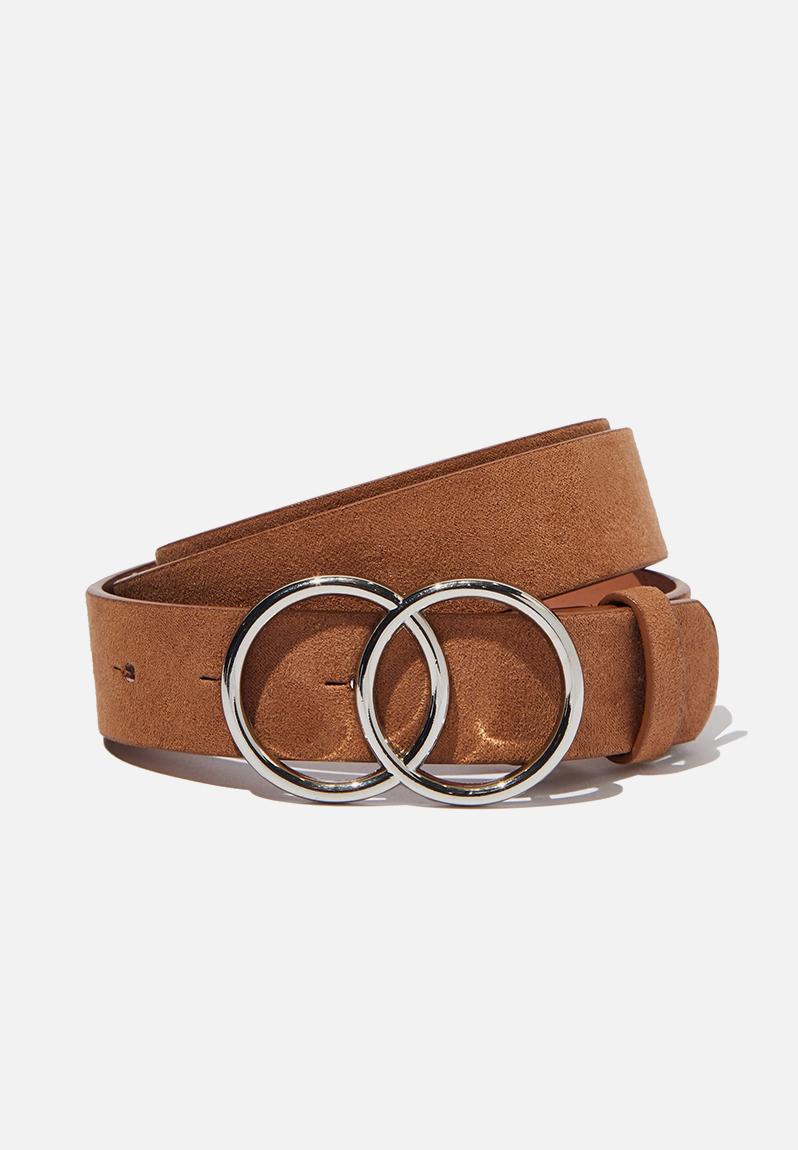 Double circle belt - tan micro w silver Rubi Belts | Superbalist.com