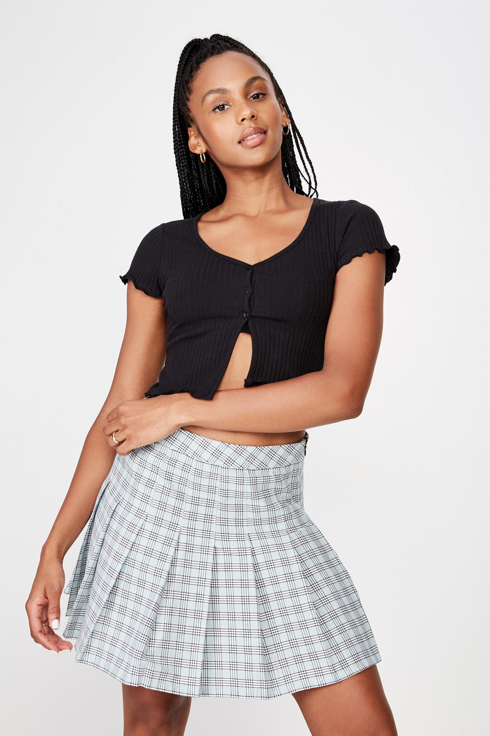 Pleated skirt - mara check ether Factorie Skirts | Superbalist.com