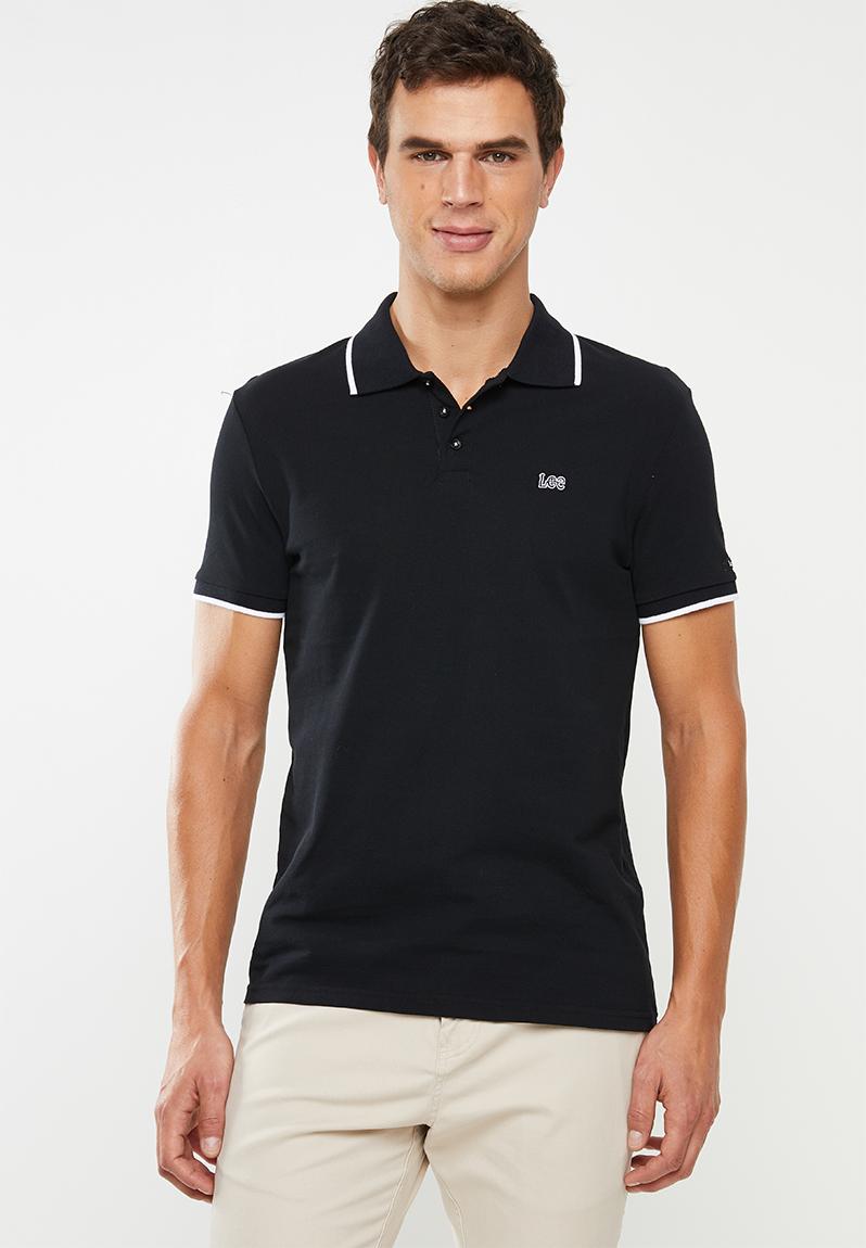 Icon polo - black/white Lee T-Shirts & Vests | Superbalist.com