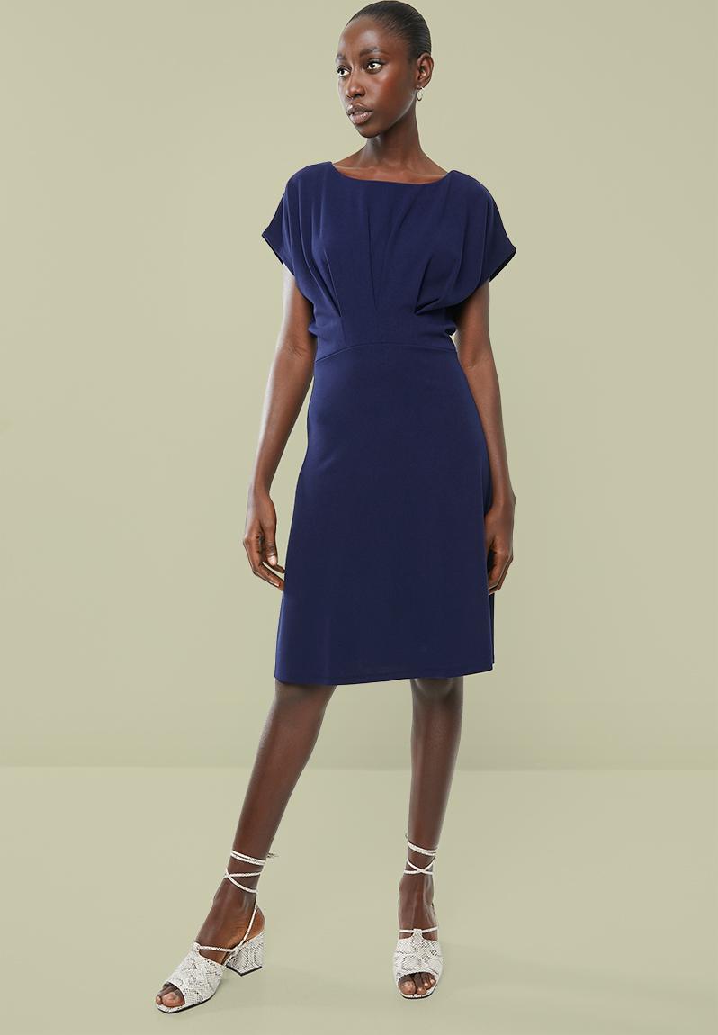 Shift dress with front tucks - navy Superbalist Formal | Superbalist.com