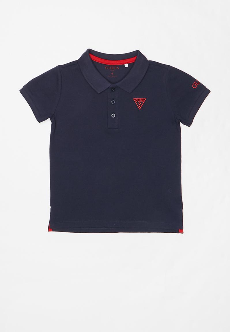 Short sleeve guess core polo - navy GUESS Tops | Superbalist.com