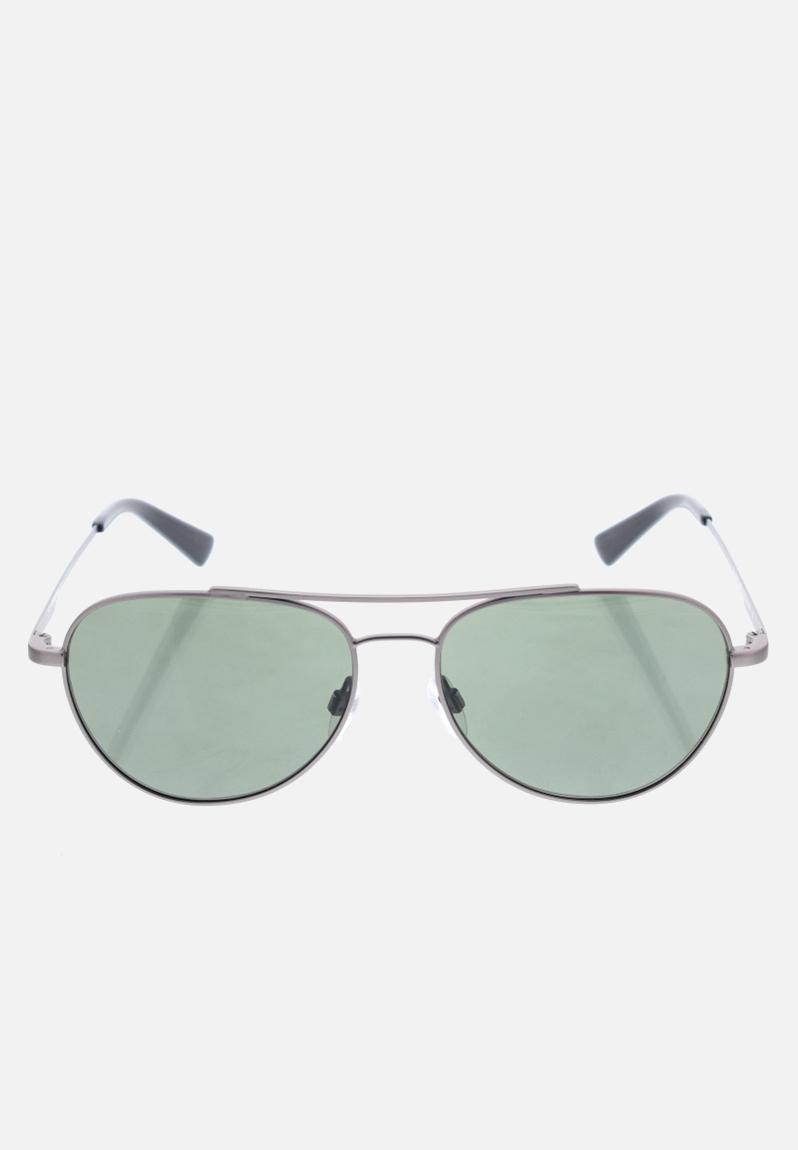 Matte gunmetal frame sunglasses with green lenses - gunmetal Diesel ...