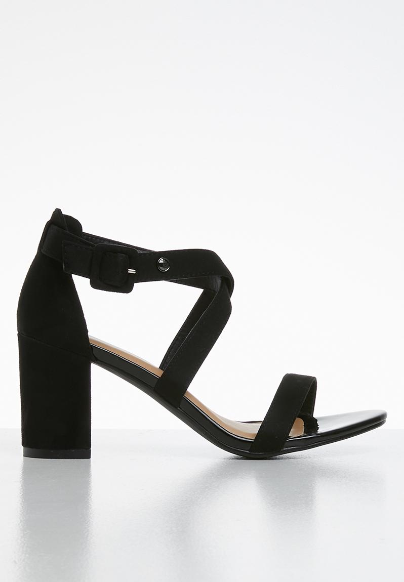 Justine crossover suede sandal - black POLO Heels | Superbalist.com