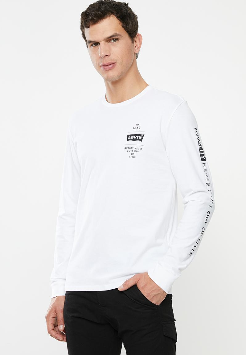 Standard graphic long sleeve tee - white Levi’s® T-Shirts & Vests ...