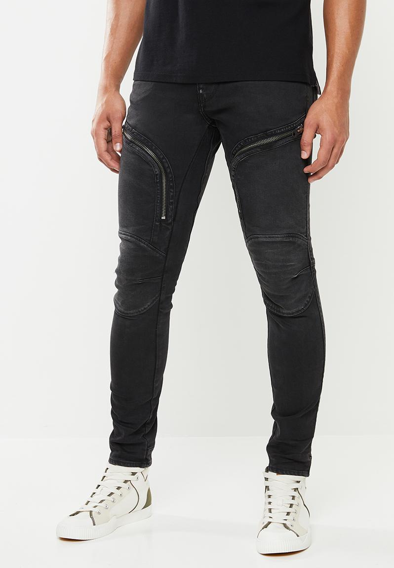 Air defence zip skinny jeans - dry waxed basalt G-Star RAW Jeans ...