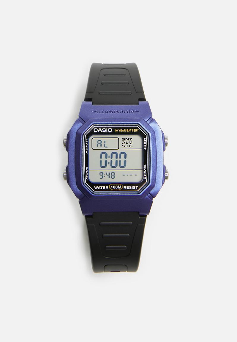 navy blue casio watch