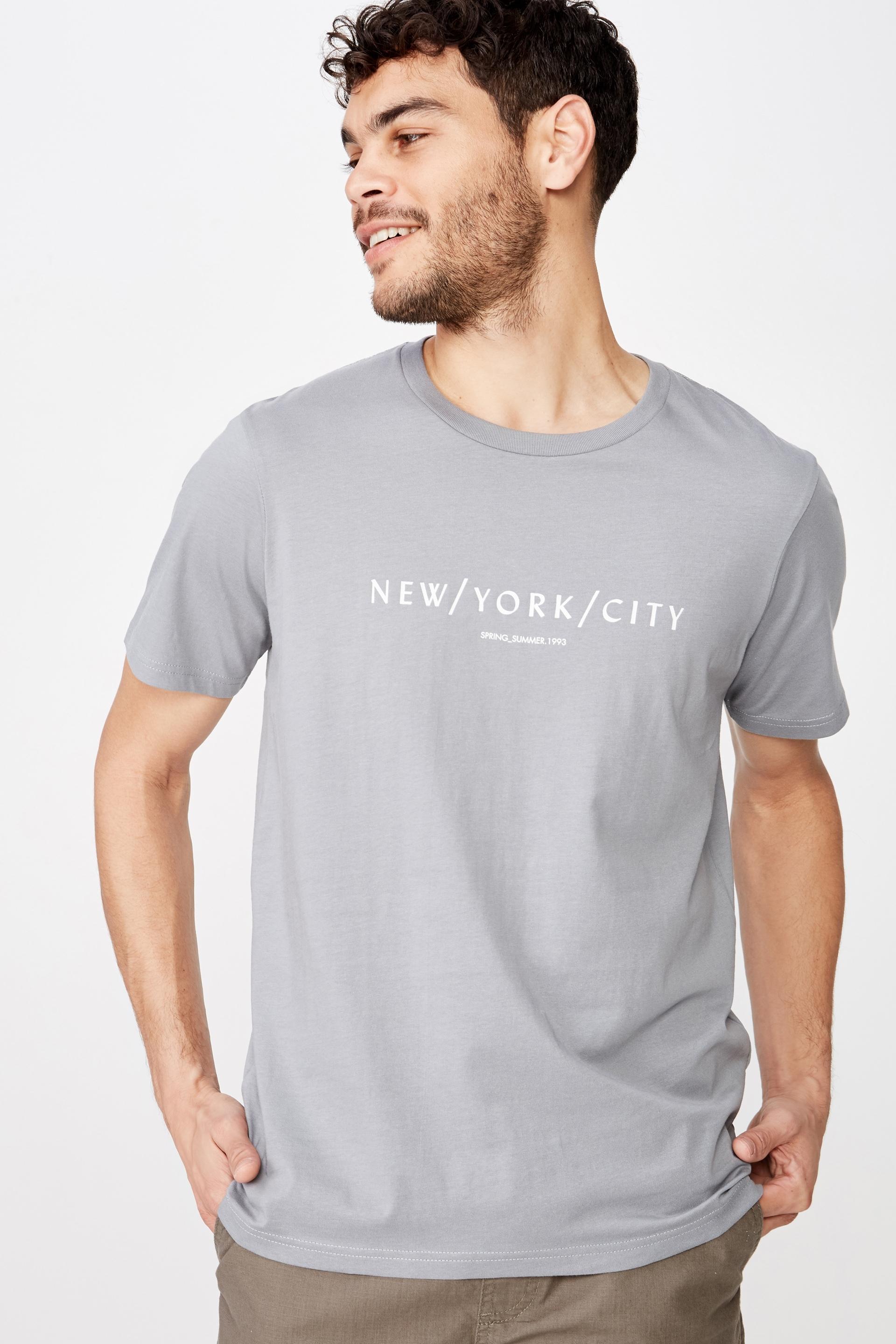 Tbar text T-shirt - citadel/new york city/grey Cotton On T-Shirts ...