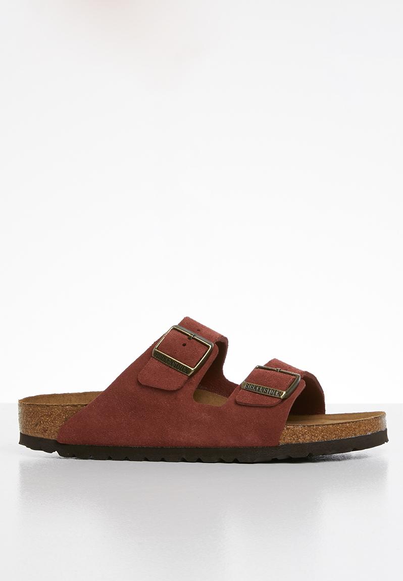 Arizona sfb suede leather narrow - burgundy Birkenstock Sandals & Flip ...