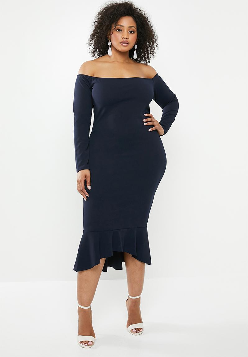 Navy Midi Fishtail Dress Lace Navy Midi Fishtail Dress Navy Lace Fishtail  Midi Dress  AX Paris
