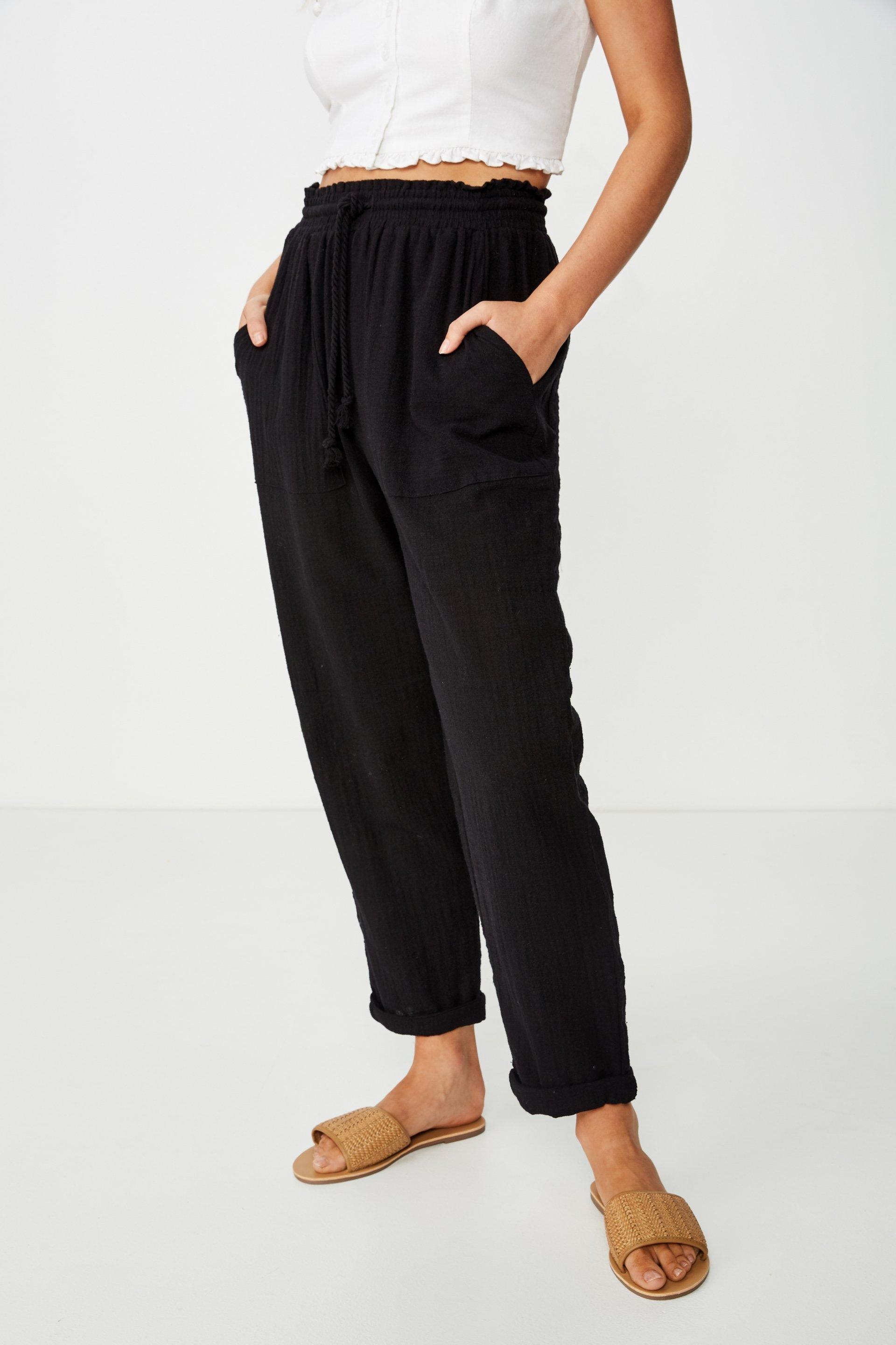 Beach resort pants - black Cotton On Trousers | Superbalist.com