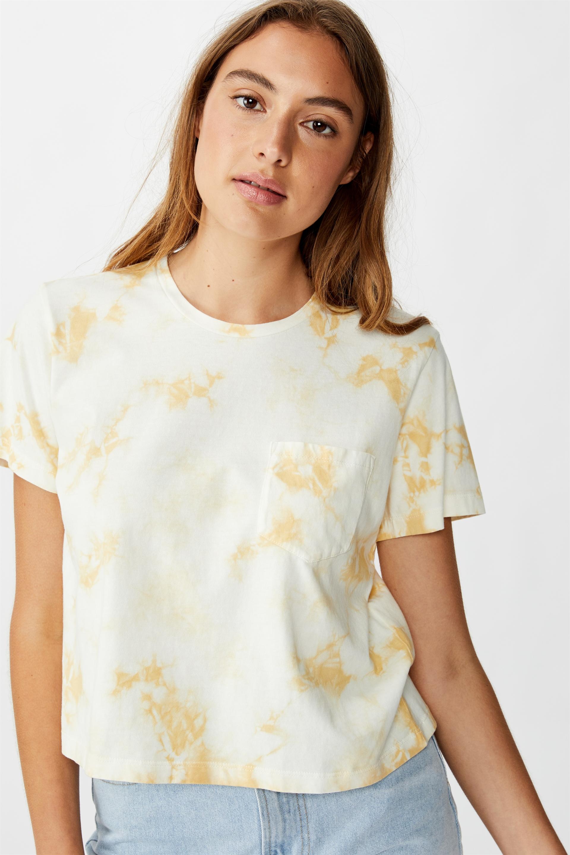 Chopped pockets tie dye tshirt - jojoba/tie dye Cotton On T-Shirts