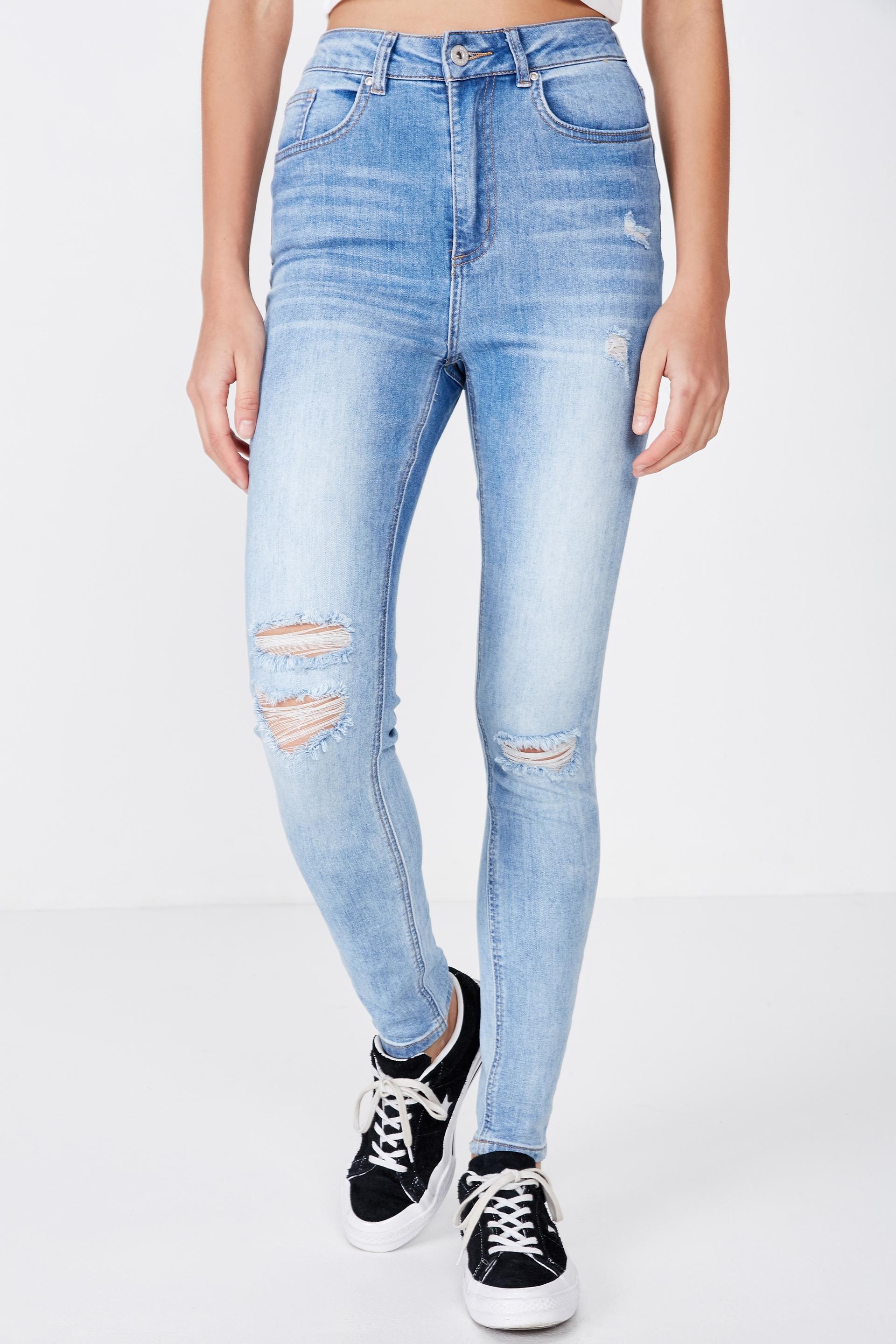 The skinny high rise jeans - distress blue Factorie Jeans | Superbalist.com