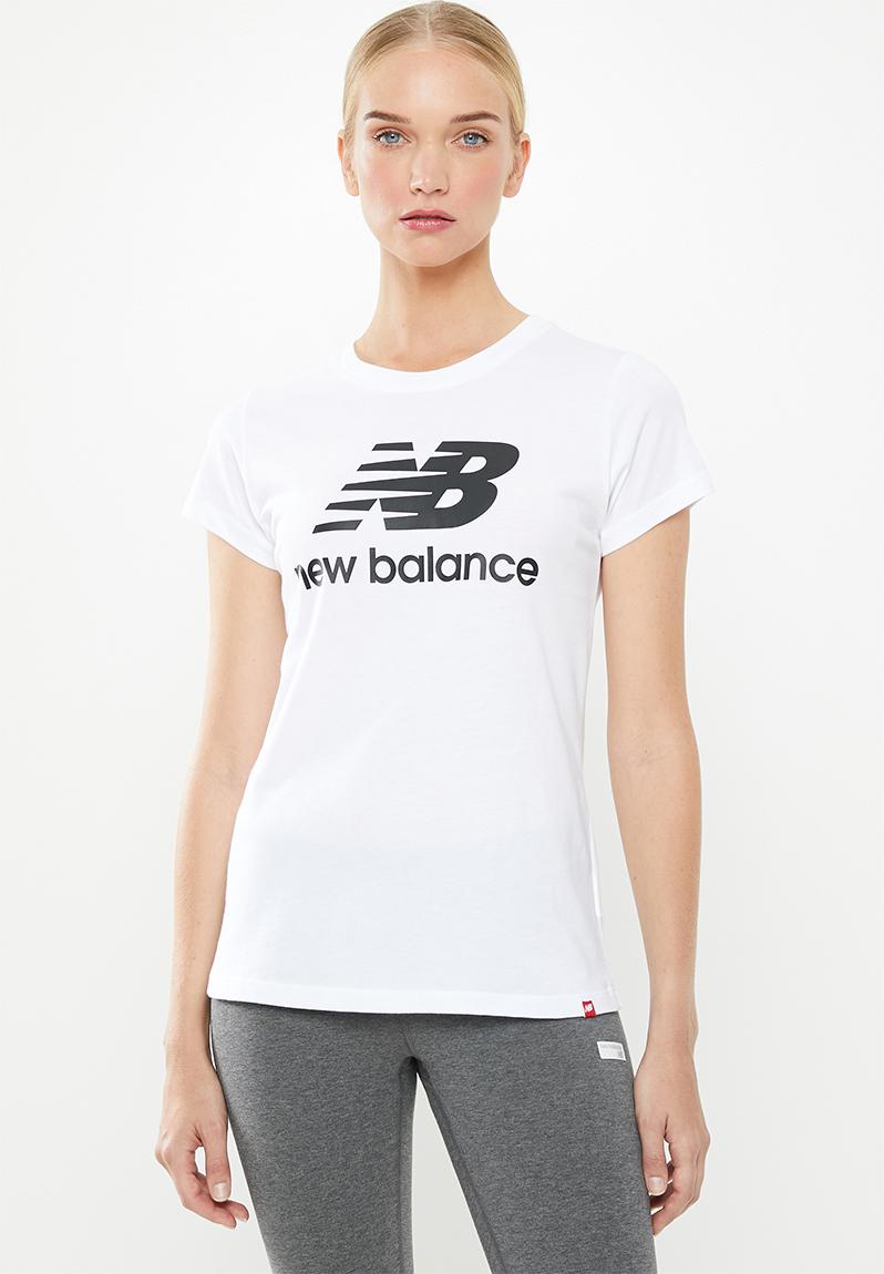 Essential stacked logo tee - white New Balance T-Shirts | Superbalist.com