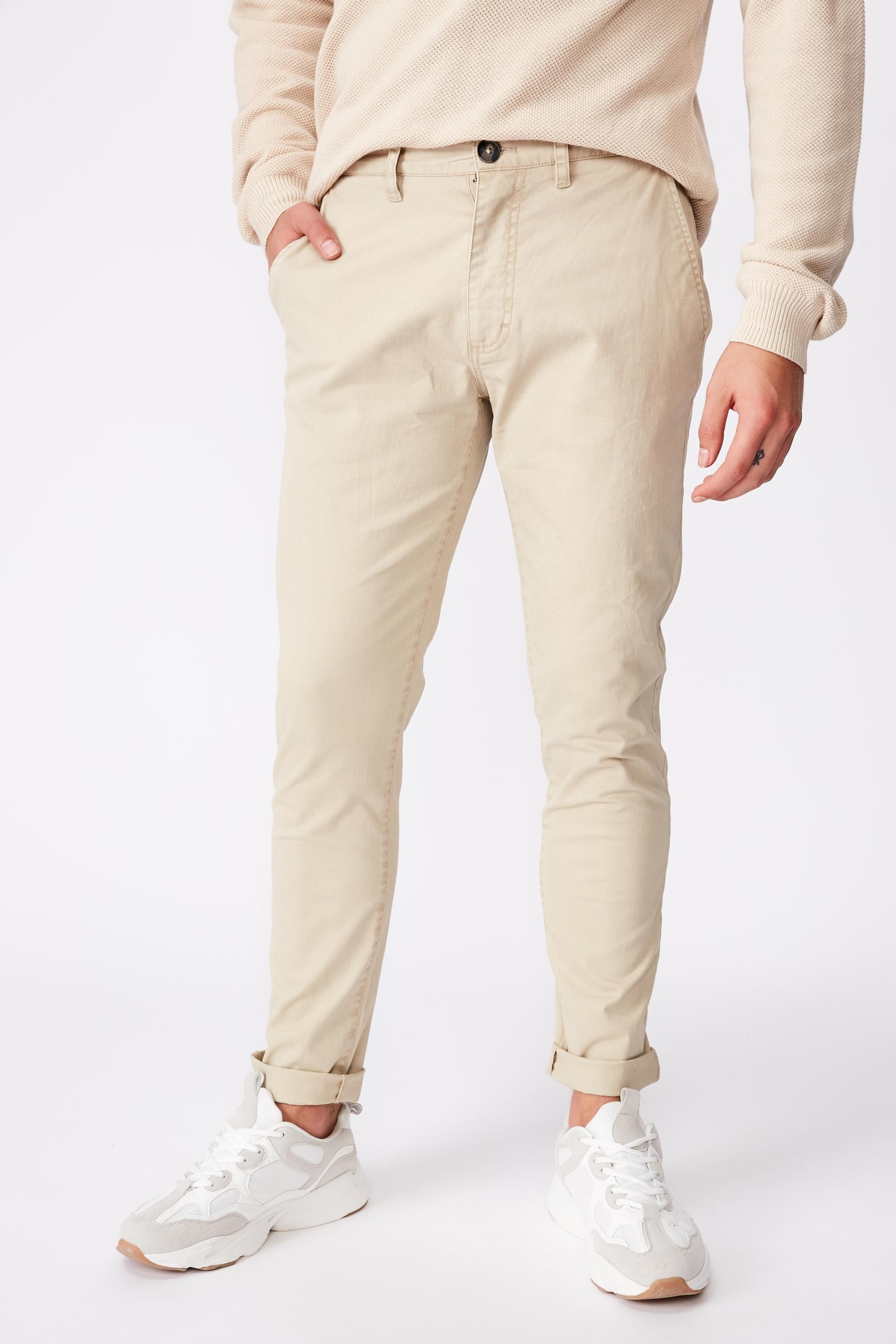 Skinny stretch chino - washed stone Cotton On Pants & Chinos ...